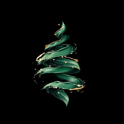 Zakelijk kerstkaart verf kerstboom met logo 2