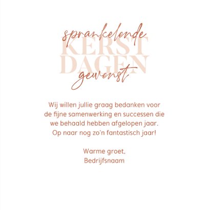 Zakelijk kerstkaartje sprankelende kerstdagen 3