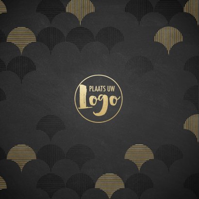 Zakelijk nieuwjaarskaart goud vintage patroon Happy New Year 2