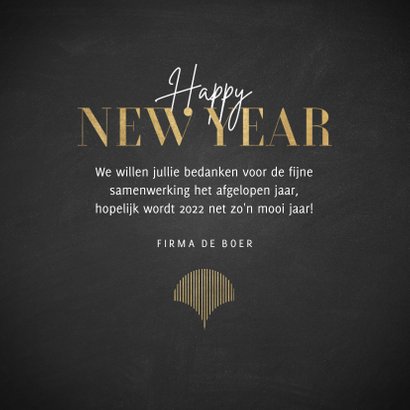Zakelijk nieuwjaarskaart goud vintage patroon Happy New Year 3