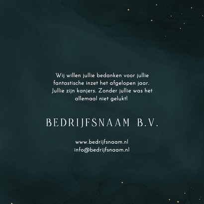 Zakelijke bedankkaart jij bent goud waard met goud en teal 3