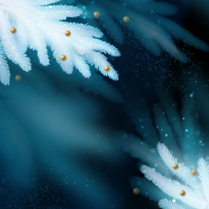 Zakelijke blauwe kkerstkaart goud logo label 2