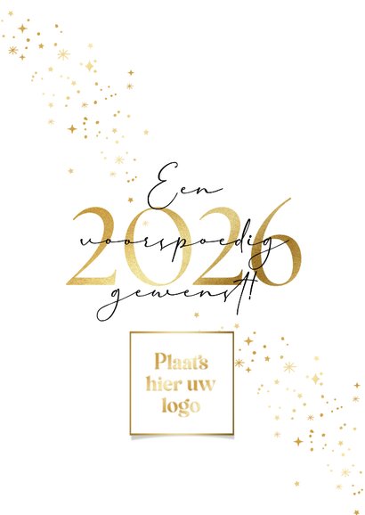 Zakelijke collagejaarskaart collage ‘Best of’ goud sterren 2