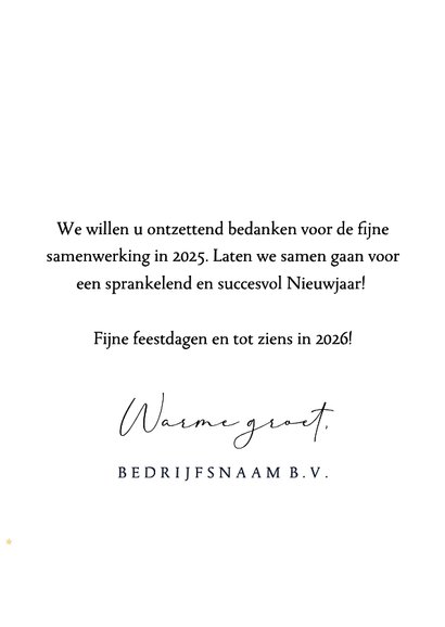 Zakelijke collagejaarskaart collage ‘Best of’ goud sterren 3