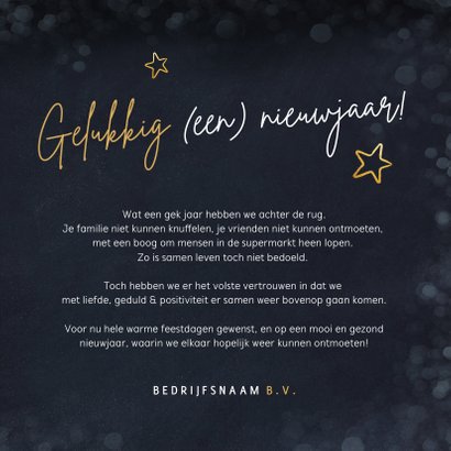 Zakelijke Corona nieuwjaarskaart - met elkaar en voor elkaar 3