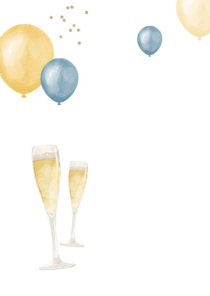 Zakelijke felicitatiekaart bedrijfsjubileum ballonnen cheers 2