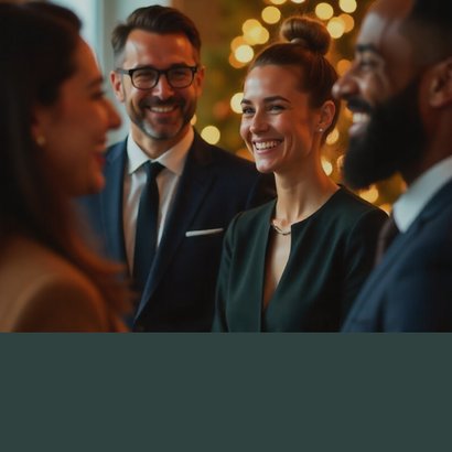 Zakelijke foto kerstkaart met aanpasbare tekst 2