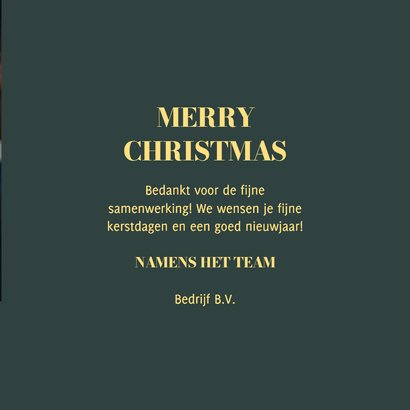 Zakelijke foto kerstkaart met aanpasbare tekst 3
