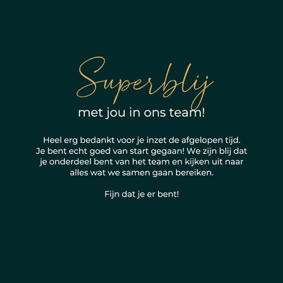 Zakelijke kaart bedankt blij met jou collega hart goud 3