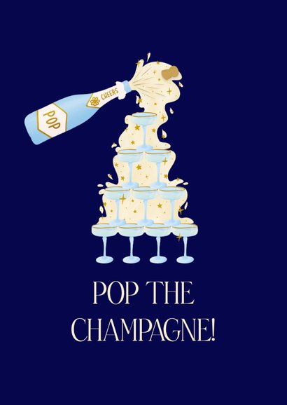 Zakelijke kaart voor de feestdagen met champagnetoren 2