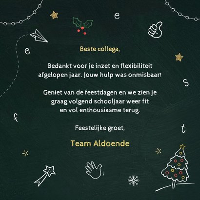 Zakelijke kerskaartt onwijs 2027 schoolbord  3