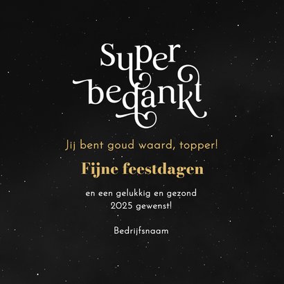 Zakelijke kerst en nieuwjaarskaart feestdagen super bedankt 3