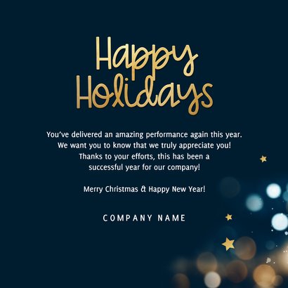 Zakelijke kerst en nieuwjaarskaart thank you sterren engels 3