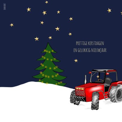 Zakelijke kerst - Kerstbal met tractor 2