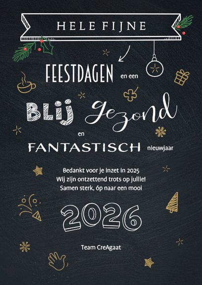 Zakelijke kerst schoolbord tekeningen 3