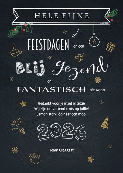 Zakelijke kerst schoolbord tekeningen 3