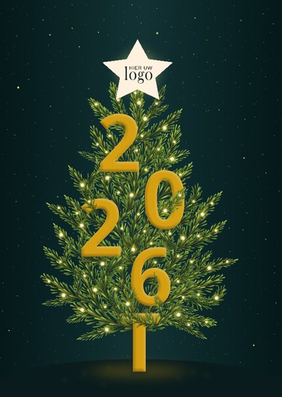 Zakelijke kerstboom bedankt letters 2
