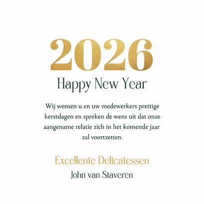 Zakelijke kerstgroet 2026 kerstkaart met champagne 3