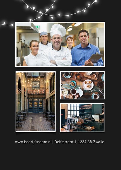 Zakelijke kerstkaart 2020 foto's lampjes 2