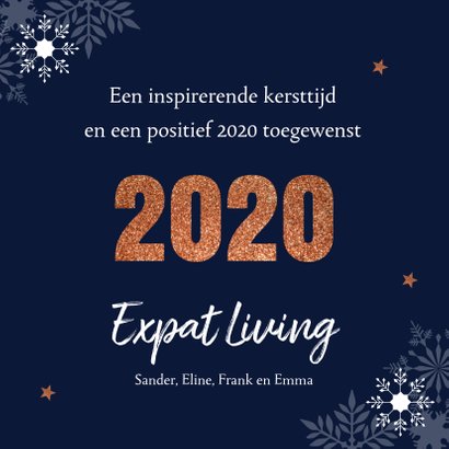 Zakelijke kerstkaart 2020 koperlook 3