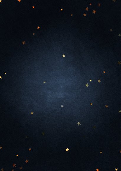Zakelijke kerstkaart 2021 goud met sterren fijne feestdagen Achterkant