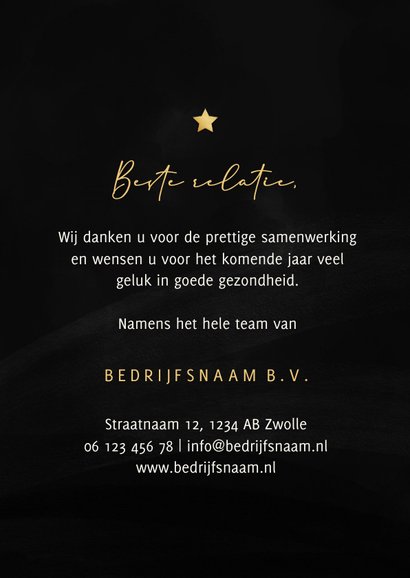 Zakelijke kerstkaart 2023 met foto en ster op achtergrond 3