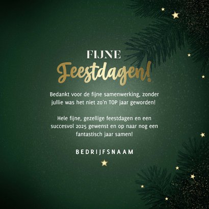 Zakelijke kerstkaart 2025 kerstbal sterren, takjes bedankt! 3