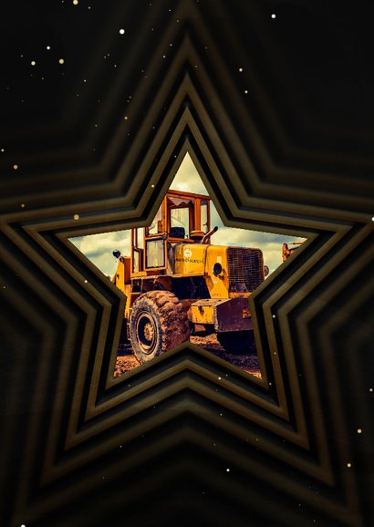 Zakelijke kerstkaart 2026 met foto en ster op achtergrond 2