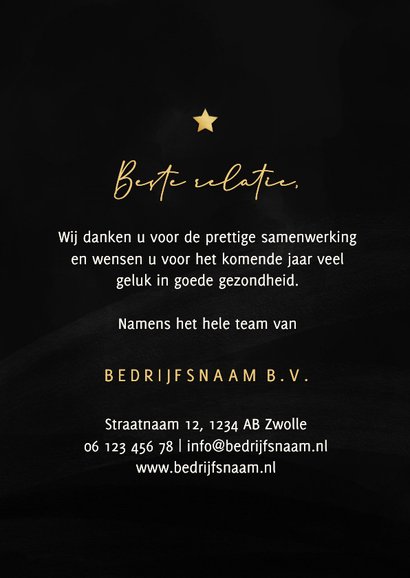 Zakelijke kerstkaart 2026 met foto en ster op achtergrond 3