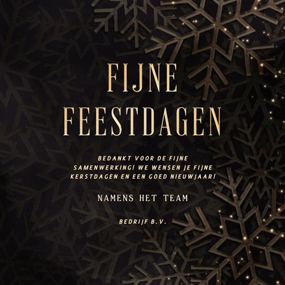 Zakelijke kerstkaart 2026 met foto kerstbal en sneeuw 3