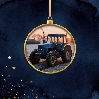 Zakelijke kerstkaart 2026 sterren goud foto logo bedankt 2