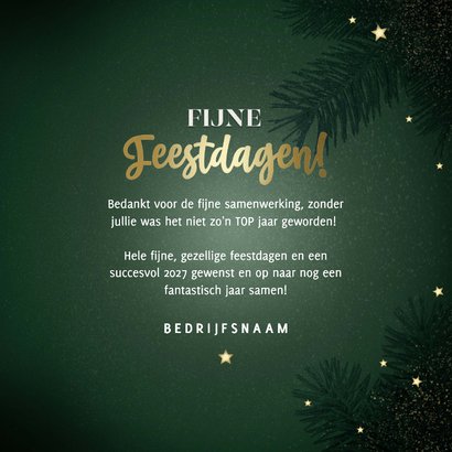 Zakelijke kerstkaart 2027 kerstbal sterren, takjes bedankt! 3