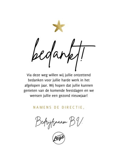 Zakelijke kerstkaart 365 nieuwe dagen met 365 nieuwe kansen 3