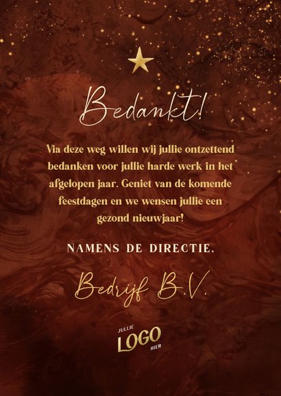 Zakelijke kerstkaart 365 nieuwe kansen rood waterverf 3