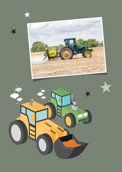 Zakelijke kerstkaart agrarisch tractor graafmachine 2