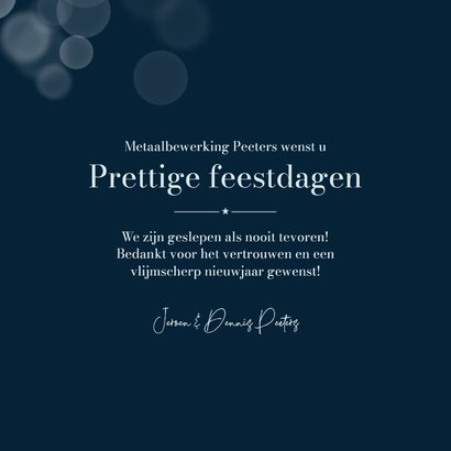 Zakelijke kerstkaart algemeen metaalbewerking bokeh foto 3
