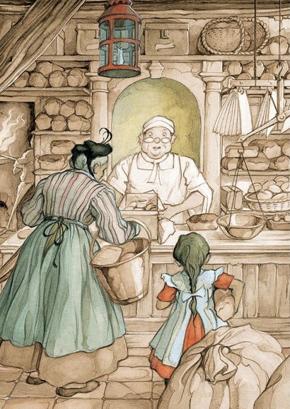 Zakelijke kerstkaart Anton Pieck bakkerij 2