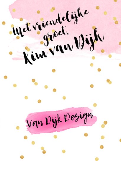 Zakelijke kerstkaart aquarel confetti kerstboom 3