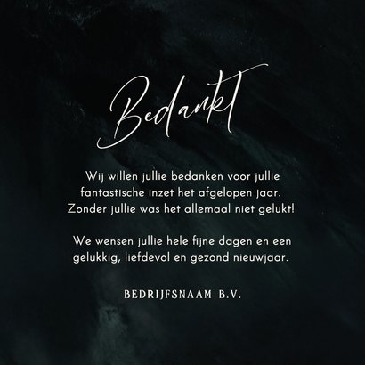 Zakelijke kerstkaart bedankt 2026 groen blauw  3