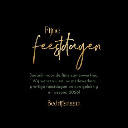Zakelijke kerstkaart bedankt feestdagen dennentakjes lampjes 3