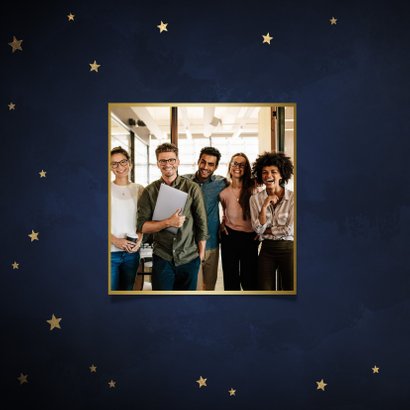 Zakelijke kerstkaart bedankt medewerkers gouden sterren 2