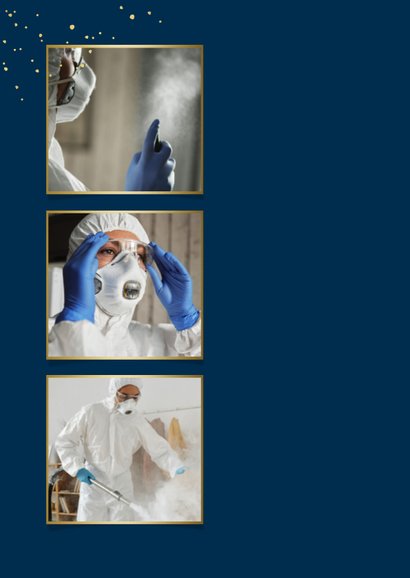 Zakelijke kerstkaart bedankt schoonmaak fotocollage sterren 2