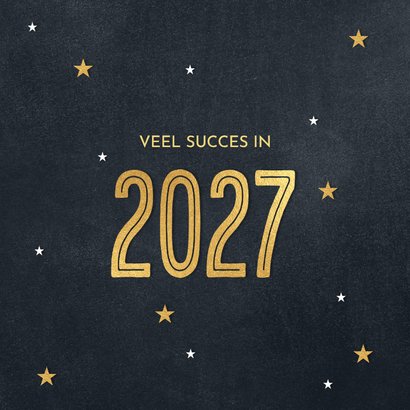 Zakelijke kerstkaart bedankt teksten goud en groen 2027 2