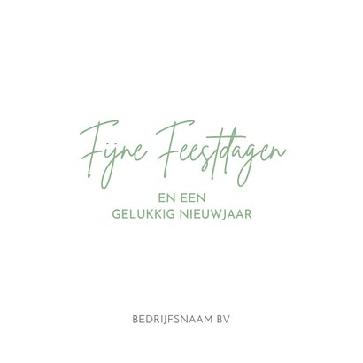 Zakelijke kerstkaart bedankt teksten goud en groen 2027 3