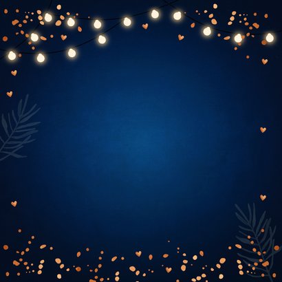Zakelijke kerstkaart blauw bedankt koperlook 2