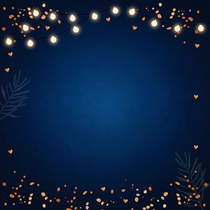 Zakelijke kerstkaart blauw bedankt koperlook 2