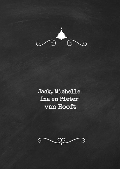 Zakelijke kerstkaart blauw op hout 3