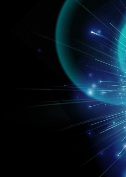 Zakelijke kerstkaart blauwe kerstbal op sterren licht Achterkant