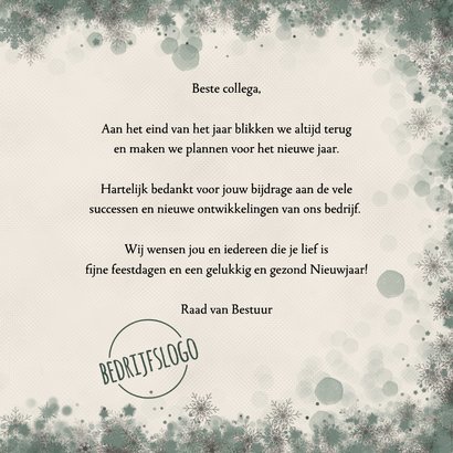 Zakelijke kerstkaart bomenrij fijne feestdagen gezond 2027 3