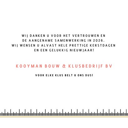 Zakelijke kerstkaart bouw en klusbedrijf rolmaat 3